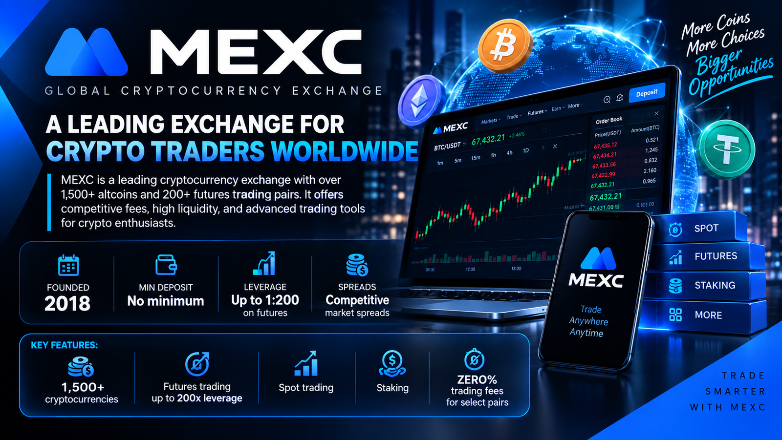 MEXC cryptocurrency exchange trading platform